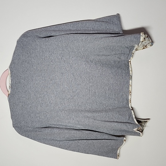 Vintage Casual Corner Open Front Silk Lined Angora Blend Gray Cardigan Small - Picture 7 of 7